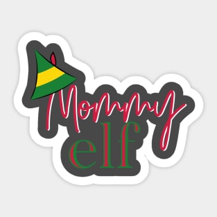 Mommy Elf Christmas Shirt Sticker